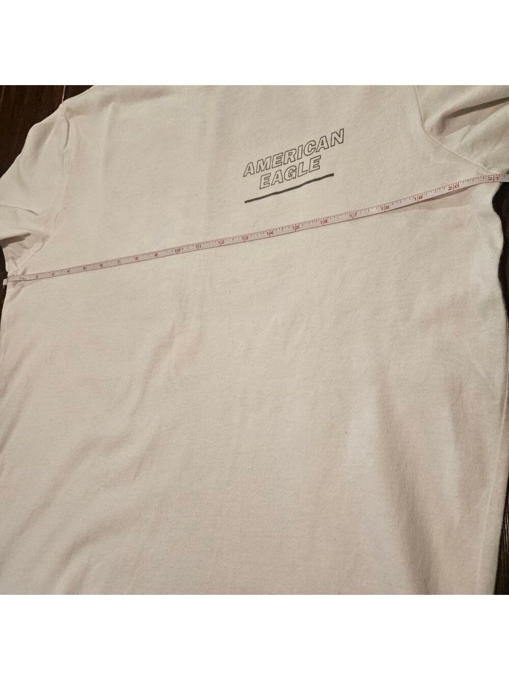 Men's American Eagle White Camo Graphic Short Sleeve Tee M - Picture 7 of 8